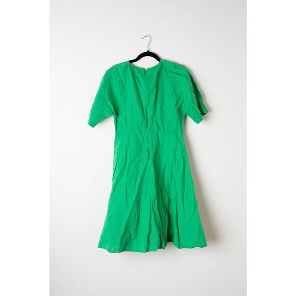 TOME Collective Green Linen Dress - Size 10 - Picture 3 of 6